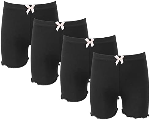 FeShow 4 pacote meninas garotas de dança shorts de bicicleta ginástica Ginástica Bottom Bottoms ativa em shorts de vestido