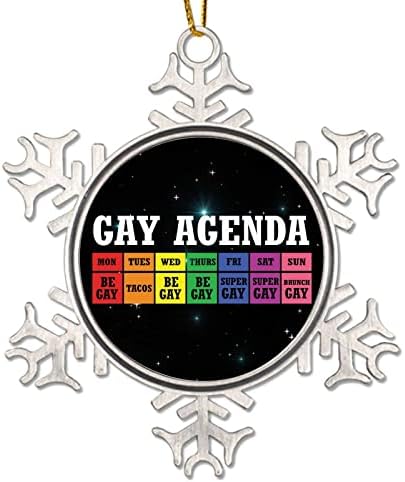 Ornamento para decoração de árvore de Natal Agenda gay ornamentos