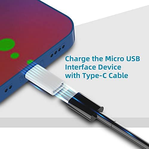 Adaptador USB C a Micro USB, 2-Pack Tipo C fêmea para micro USB Male Converter Connector Charge & Data Sync Compatível com Samsung