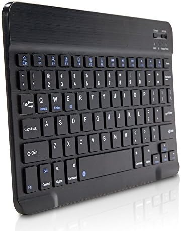 Teclado de onda de caixa compatível com PAXODO Android 10 tablet PC PXD10069 - Teclado Slimkeys Bluetooth, teclado portátil com comandos integrados - Jet Black