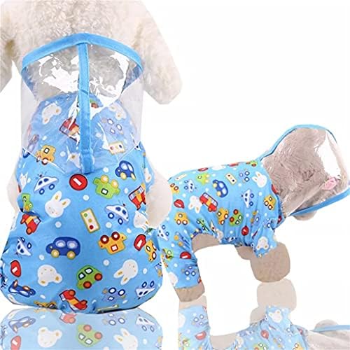 Casa de chuva de capa de chuva de cachorro de cachorro fksdhdg com capuz de desenho animado de roupas de cachorro impermeabilizadas para cães de cachorro respirável para cães de cachorro