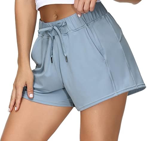 WJUSTFORU SHUT SHORTS FEMNIA FEMNIMANTE ATHLÓGICA SHORTS CAIXOS COM CHUROS CUSUALS CASUAL para caminhadas