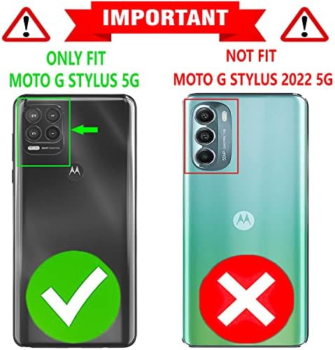 MOO G STYLUS 5G CASE, MOTOROLA G STYLUS 5G CASE, com [protetor de tela de vidro temperado incluído], Tampa de telefone