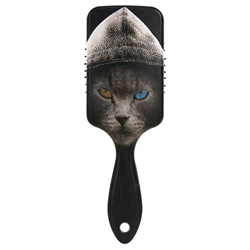Escova de cabelo de almofada de ar vipsk, gato preto colorido de plástico, boa massagem e escova de cabelo anti -estática para cabelos secos e molhados, espesso, encaracolado ou reto