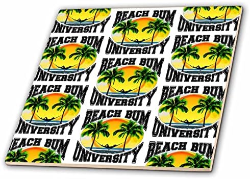 3drose Beach Bum University Padrão Se você gosta de férias na praia. - Azulejos