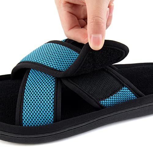 Ultraideas Men's Sandal Slipper com espuma de memória, slides de house cross strap de verão