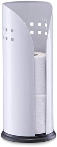 Porto do rolo do banheiro Zeller em branco, 14,5 x 14,5 x 34,5 cm