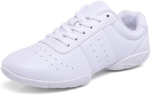 Brexli Cheer Shoes Women - Sapatos brancos de torcida para meninas e jovens tênis de alegria