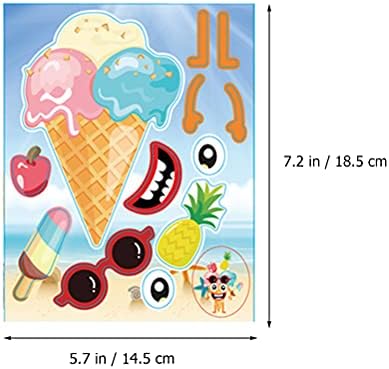 Aboofan 20 folhas Havaí Party Summer Beach Sticker Decals Deca Decans com Sce Cream Pattern Party Favor