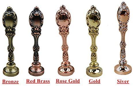 Mnyr vintage Flor Flor Flossom Nature Wex Seal Carimbo de luxo de bronze metal pavão convidados decorativos de casamento cartões