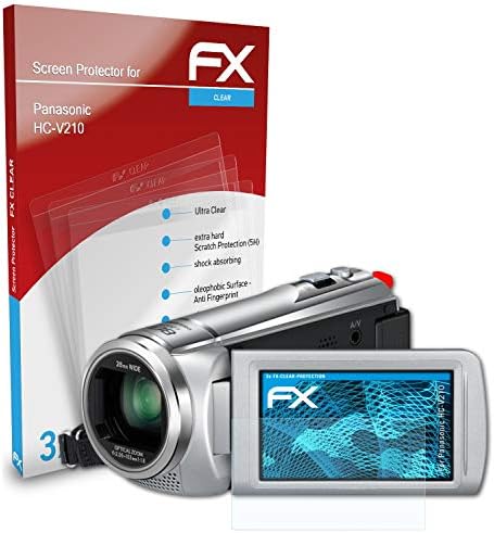 Atfolix Screen Protection Film Compatível com Panasonic HC-V210 Protetor de tela, filme de proteção Ultra-Clear FX