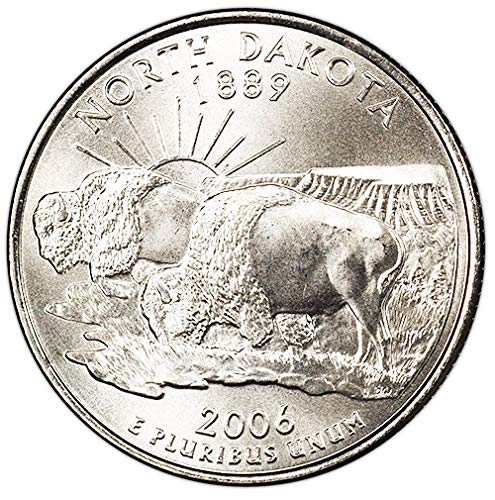 2006 D Cetim Acabamento Norte Dakota State Quarter Choice Uncirculou Us Mint