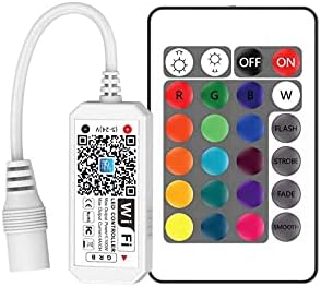 FunnyFox Smart WiFi Wireless Controller, caixa de controle Wi-Fi para luz de tira LED RGB, compatível com Alexa Google