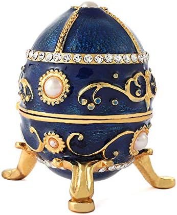 Mão de qifu pintado de pingo de faberge estilo de ovo decorativo caixa de bugigangas de jóias decorativas Presente