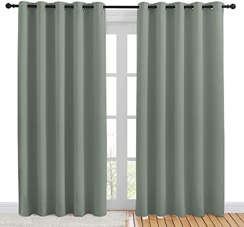 Cortinas de blecaute de nicetown para quarto para crianças, tratamento de janela com isolamento térmico Solid Soll Blackout