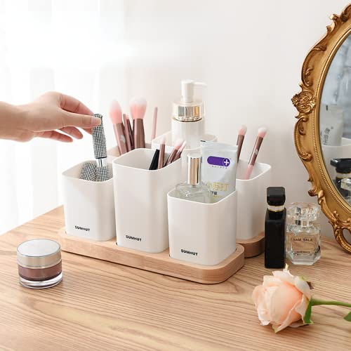 Jibiacb Makeup Brusht Titular Cosmetics Brushes Organizador de armazenamento Lápis Portador de caneta utensílios de cozinha Organizador