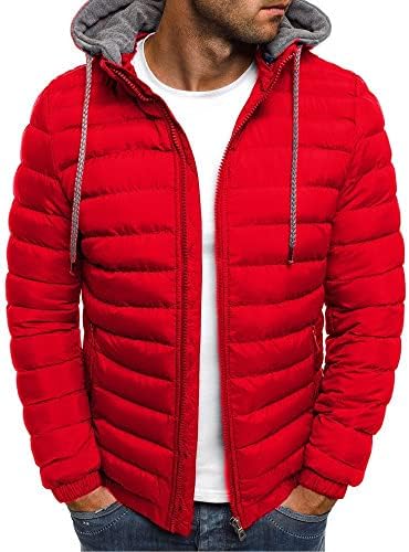 Jackets de inverno ymosrh masculino zíper de outono masculino casacos de chuva de casaco leve embalável para homens
