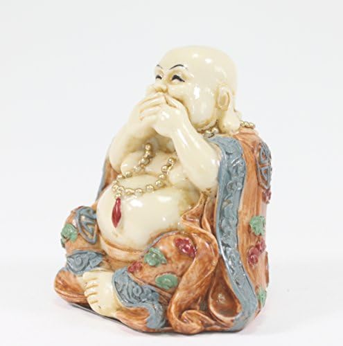 Feng shui não fala nenhum rosto feliz rindo rindo estátua de decoração da figura de Buda Buda