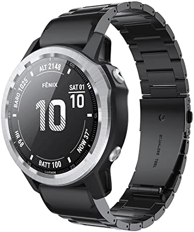 Gikos 26 22 22mm Watch Band for Garmin Fenix ​​7x 7 7s 6x 6 6s assistir uma faixa de aço inoxidável de liberação