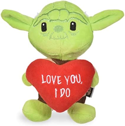 Star Wars Dog Toy Baby Yoda Plush Squeaker | 6 ”A criança, grogu para o meu coração de pelúcia de pelúcia de brinquedo de estimação para cães grogu baby yoda de pelúcia de 6 polegadas