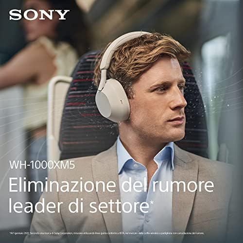 Sony WH -1000XM5S Ruído cancelando fones de ouvido sem fio - 30 horas de vida da bateria - estilo de orelha - otimizada