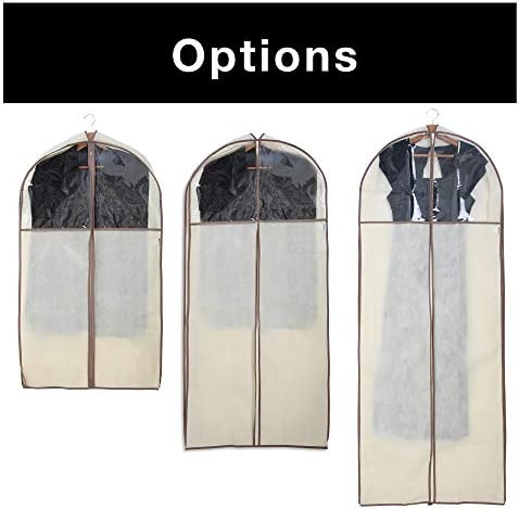 Smart Design Gusseted Groument Bag Hanger - - Capinho de armazenamento de roupas - Inclui fechamento de zíper e loop de viagem