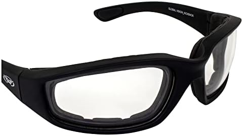 Photochrômica de kickback da visão global transparente para lentes de transição de espelho vermelho -espelho de espuma de moto acolchoado copos de movimentação