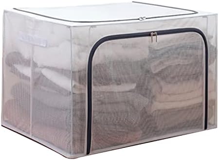 Caixas de toralidade transparentes para roupas, grandes caixas de armazenamento empilháveis ​​com tampas, organizador