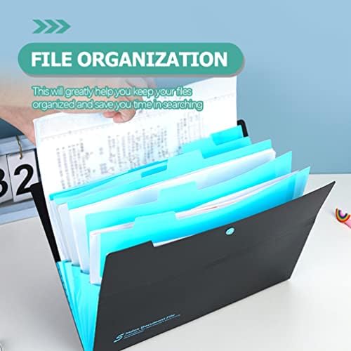 Pasta de acordeão Tofficu Organizador da pasta de arquivos portátil 4PCS A4 Caixa de arquivo Expandindo Organizador de armazenamento