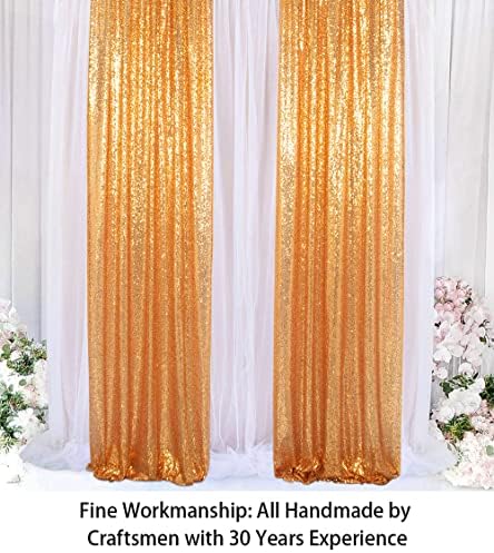 Curta de cenário Sparkle Gold 2 painéis Definir photo de lantejoulas de lantejoulas 2FTX8ft pacote de cortina de lantejoulas de 2-1220s