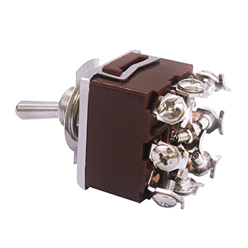 TINTAG TOGLGL Rocker Switch Pesado com bota 15A 250V 2 Posição 9 Terminal On-On Switches de alternância