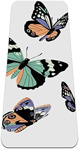 Siebzeh Butterflies voando premium grossa de ioga mato ecológico saúde e fitness non slip tapete para todos os tipos de ioga de exercício e pilates