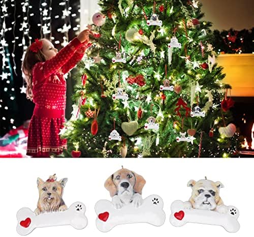 Pingente de resina de cães de árvore de Natal, evite moer pingente de resina de filhote de filhote de Natal <br/> adequado para decoração de resina de Natal