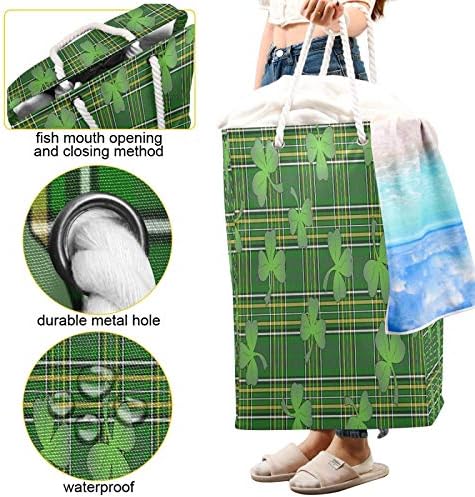 Blueangle Clover folhas de roupa de lavanderia lavanderia de lavanderia de lavanderia para roupas de roupa dobrável com alças de