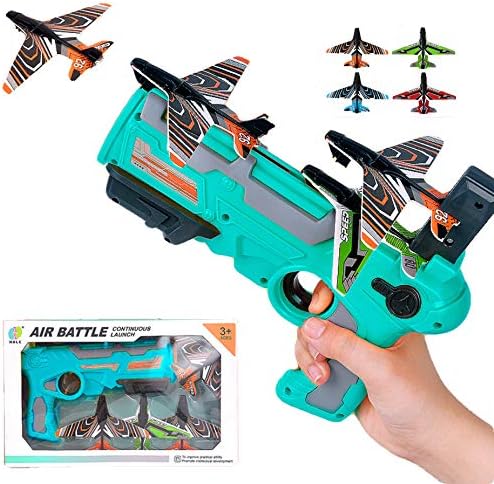 A avião de catapulta de espuma Crianças de brinquedo ao ar livre garoto de garoto jogando giroscópio Modelo de planador de