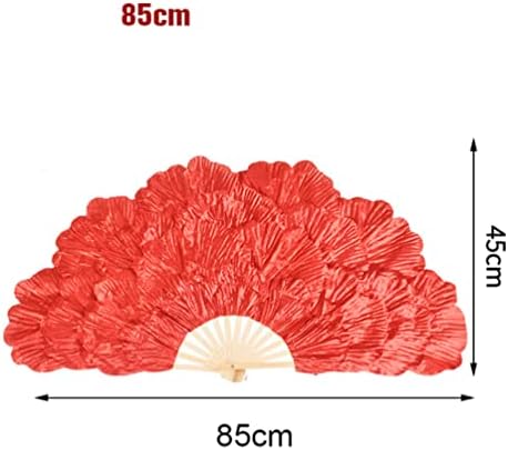 Fã de dança do ventilador da mão Lelamp Peony Petal Dance Fan Dobring Fan Handheld Fan Dobing Fan for Men and Women Performance