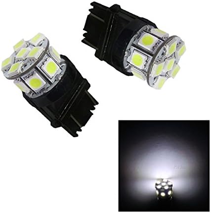 PA LED 2PCS 13SMD 3157 Bulbo LED automático branco 12V para sinal de giro, marcador lateral, parada, traseira, luz traseira