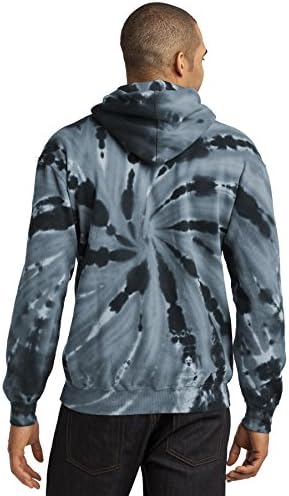 Port & Company Mens Essential Tie-Dye Pullover Capuz Sweatshirt, M, Black