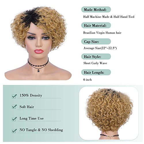 Quantum Love Human Hair Wigs Para Mulheres Negras curtas Cabelo curto