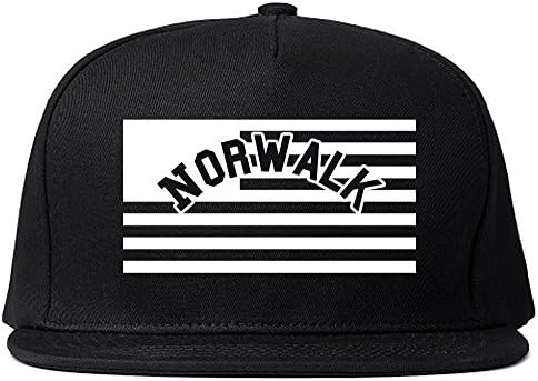Cidade de Norwalk com tampa de chapéu de snapback da bandeira dos Estados Unidos