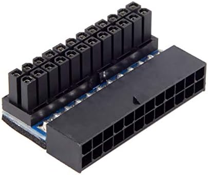 Cablecc ATX 24pin fêmea a 24 pinos do macho de 90 graus Adaptador de energia Minantear placa -mãe para desktops PC Supply