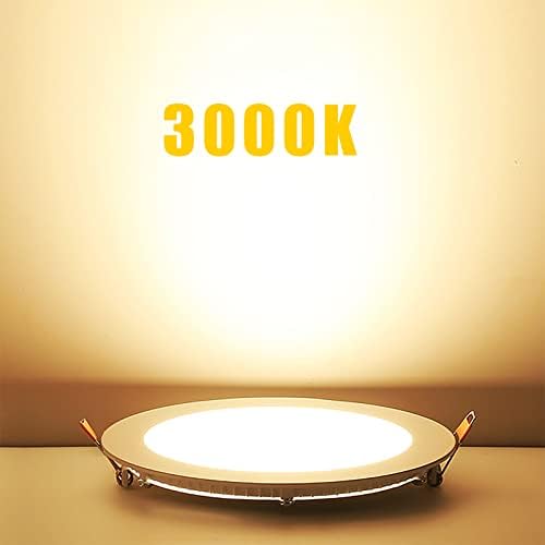 Luz de painel de LED de 6 polegadas de Bieuoram, 3000k 1050lm de alto brilho, painel de luz de teto de queda de LED para