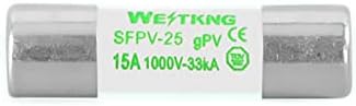 SVAPO 100pcs PV Solar Fuse 1000V DC 10 * 38mm 1a 3a 5a 10a 15a 20a 25a 30a para proteção do sistema de energia fotovoltaica