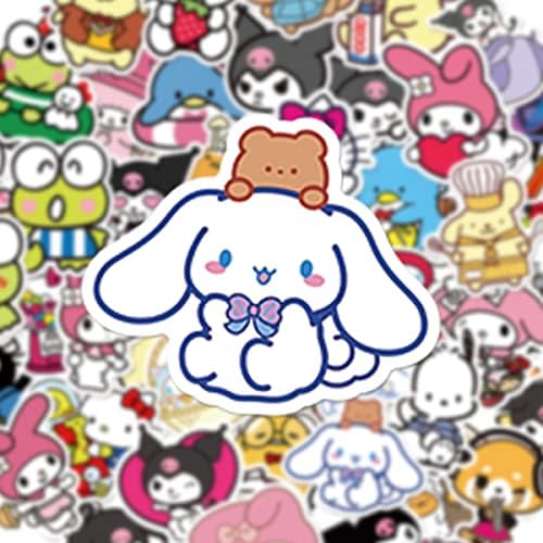 Adesivos de desenho animado fofos para garrafas de água, adesivos de anime fofos adesivos kawaii para computador de skate de laptop, adesivos de garrafa de água à prova d'água de vinil para crianças adultos adultos adolescentes