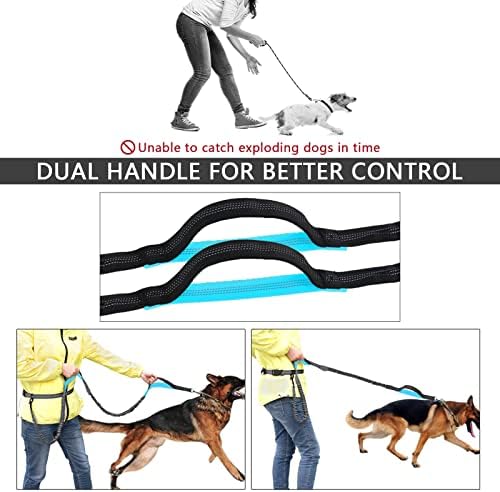 Coleira de cachorro duplo | Hands Free Dog Leash para 2 cães | Coloque dupla coleira de cachorro para caminhar e correr e fazer
