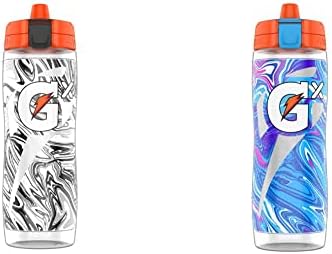 Sistema de hidratação Gatorade GX, garrafas de aperto GX não deslizantes, sistema de hidratação preto e GX, garrafas