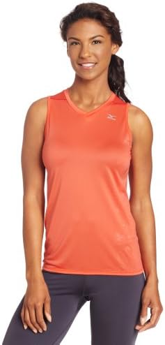 Mizuno dirigindo a criação de drylite feminina Singlet, coral/rouge vermelho, médio