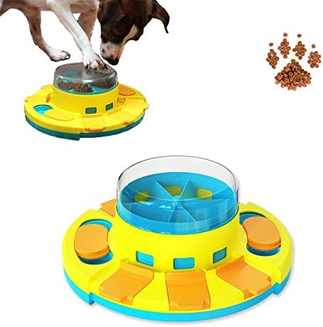 Dog Puzzle Toy Nível 1 e Nível 2, Treat Interactive Dispensação de Toys de Enriquecimento de Cães para Treinamento de QI A estimulação mental e cerebral, tigela de alimentação lenta para filhotes, cães pequenos, médios, grandes, azul
