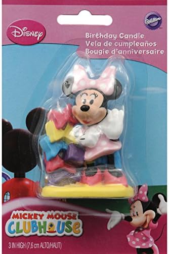 Wilton Disney Mickey Mouse Clubhouse Minnie Candle, multicolor, pequeno