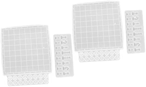 Excety 4 PCs molde de molde de xadrez de silicone para resina moldes de argila moldes de chocolate jogos de tabuleiro